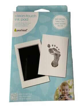 Pearhead Newborn Baby Handprint or Footprint “Clean-Touch” Ink Pad